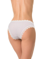 Трусики-слипы с мелким геометрическим рисунком (Размер: XL) (Цвет: молочный)