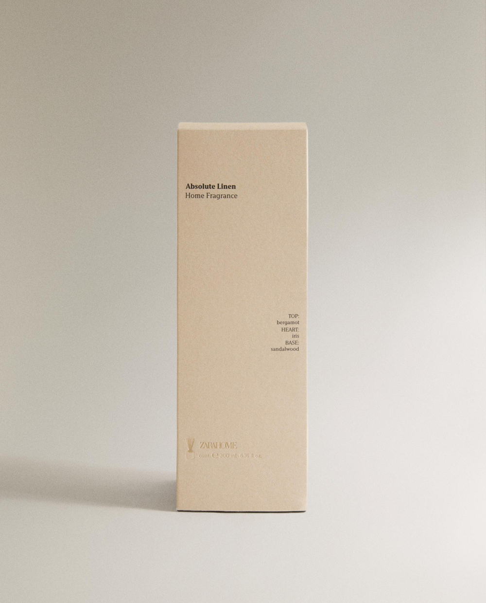 Zara Home Аромадиффузор Absolute Linen 200 мл, тростниковые палочки микадо, аромат парфюмированный, Золотой