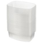 Одноразовый контейнер 350 мл, КОМПЛЕ КТ 100 шт., БЕЗ КРЫШКИ, 138х102 прозрачные, ПП, ЮПЛАСТ, ЮУПМ3314