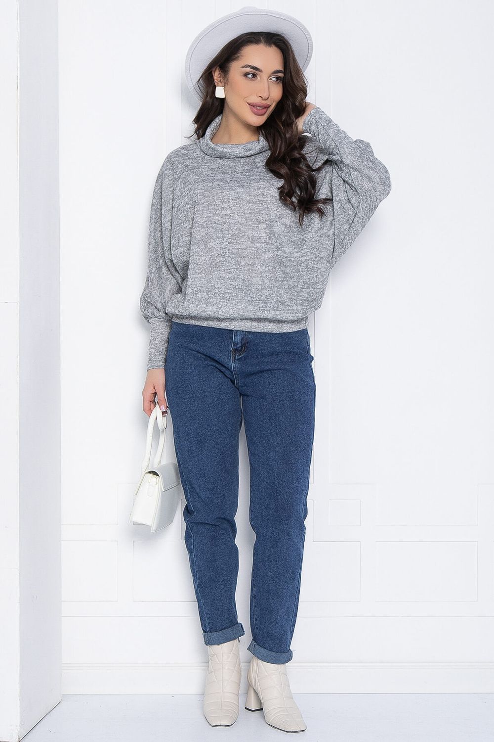 Джемпер Бернарда (серый меланж) Б12491-8 LT Collection