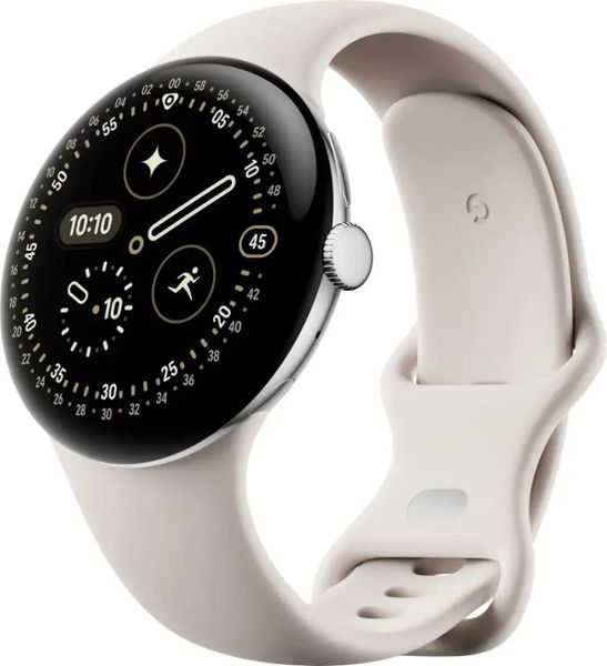 Умные часы Google Pixel Watch 4 45mm Wi-Fi + LTE (Polished Silver/Porcelain)