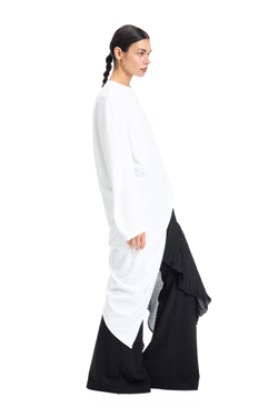 Лонгслив асимметричный Invitation milk