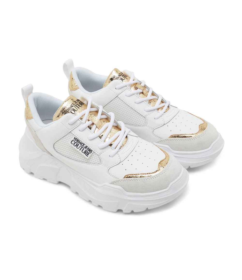 Кожаные кроссовки Versace Jeans Couture - белый(76VA3SC2ZPA47)