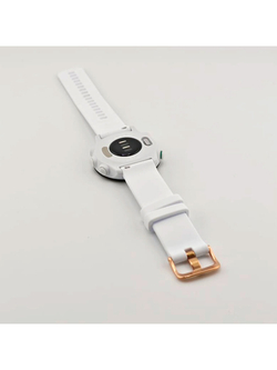 Ремешок Quick Release 20 мм для Garmin Forerunner 55/245/645, Venu, Venu Sq, Venu 2 Plus, Vivoactive 3, Vivomove быстросъемный пряжка золото (белый)