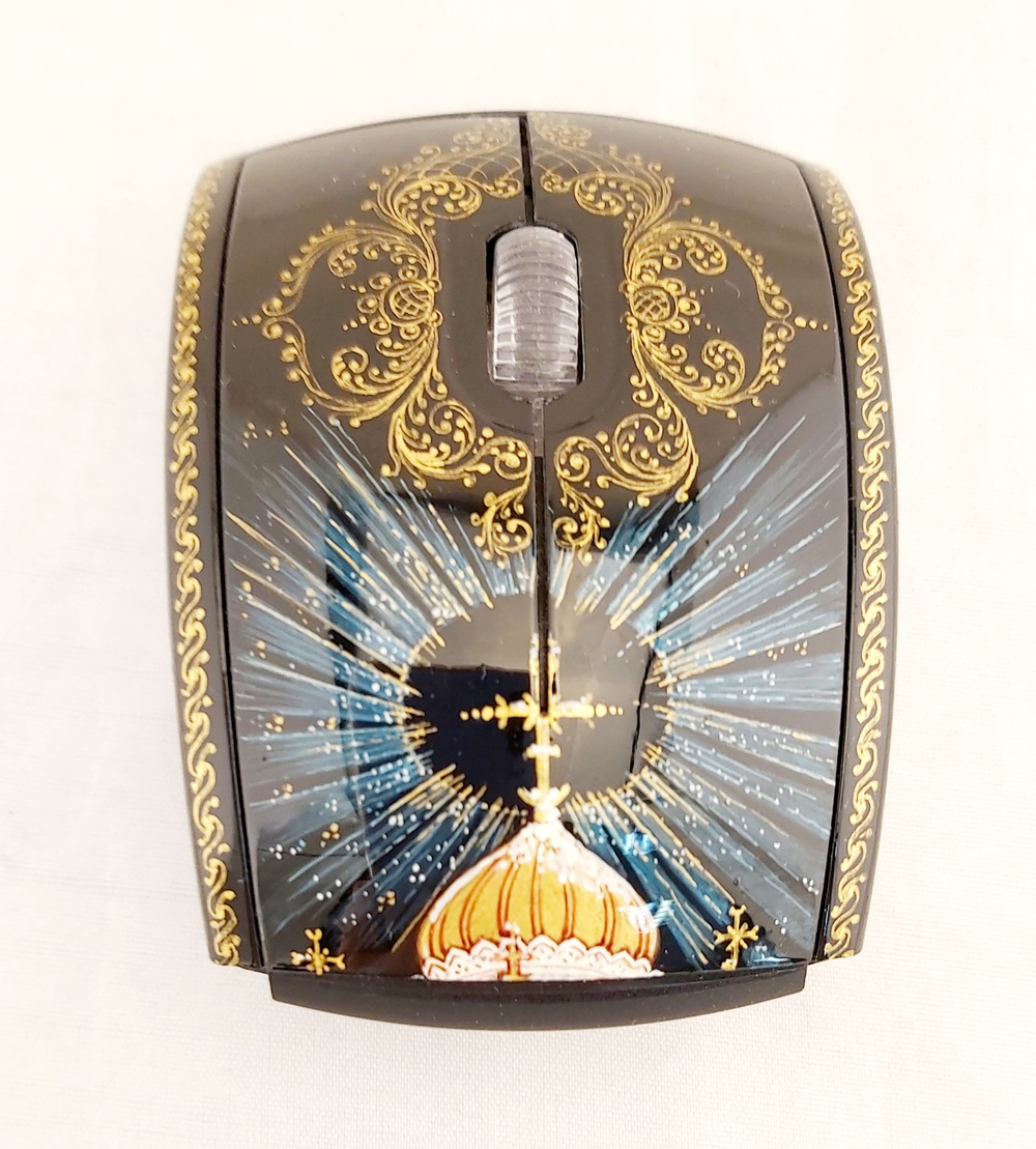 Мышь беспроводная, складная "Храм Христа Спасителя"