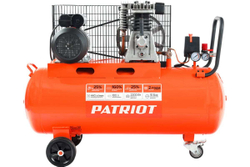 Компрессор Patriot поршневой ременной PTR 100-440I, 440 л/мин, 10 бар, 2200 Вт, 100 л, быстросъемный 1/4" + "елочка"