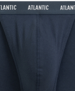 Мужские трусы слипы танга Atlantic, набор 3 шт., хлопок, темно-синие + светло-зеленые + сине-зеленые, 3MP-1576