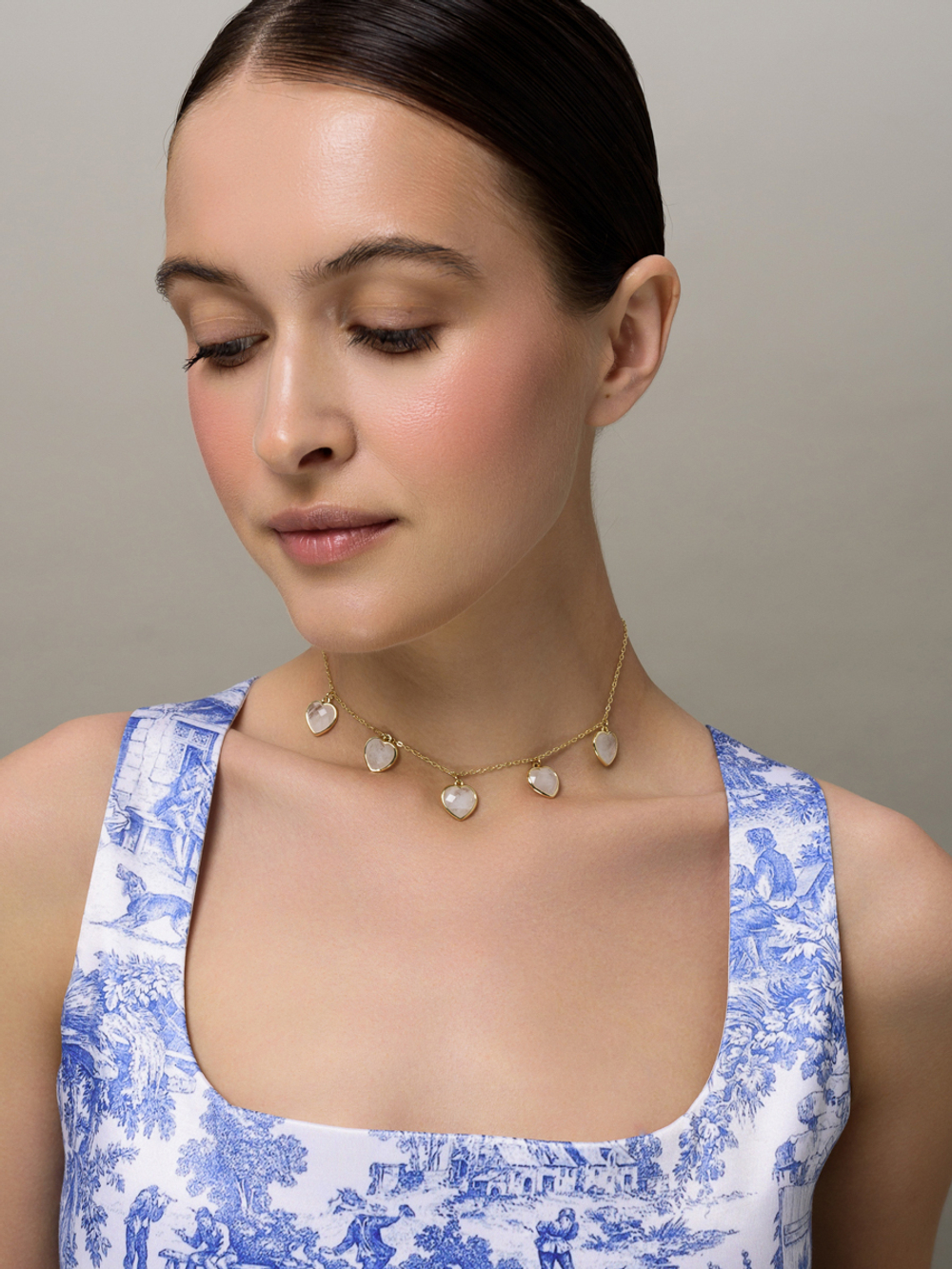 Чокер "Amour" с горным хрусталем Gold