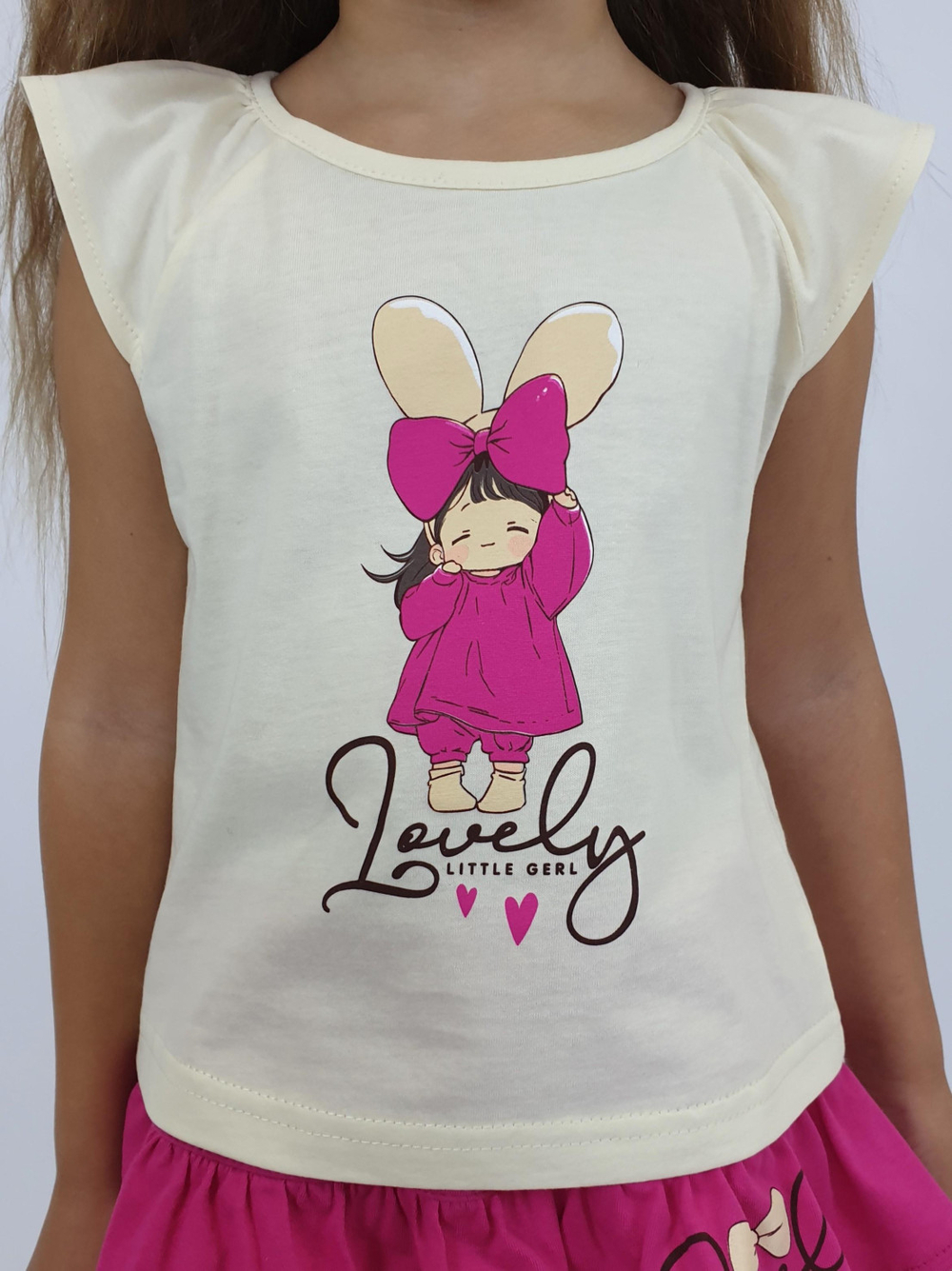 02-136-2 Комплект для девочки (фуфайка+ юбка)