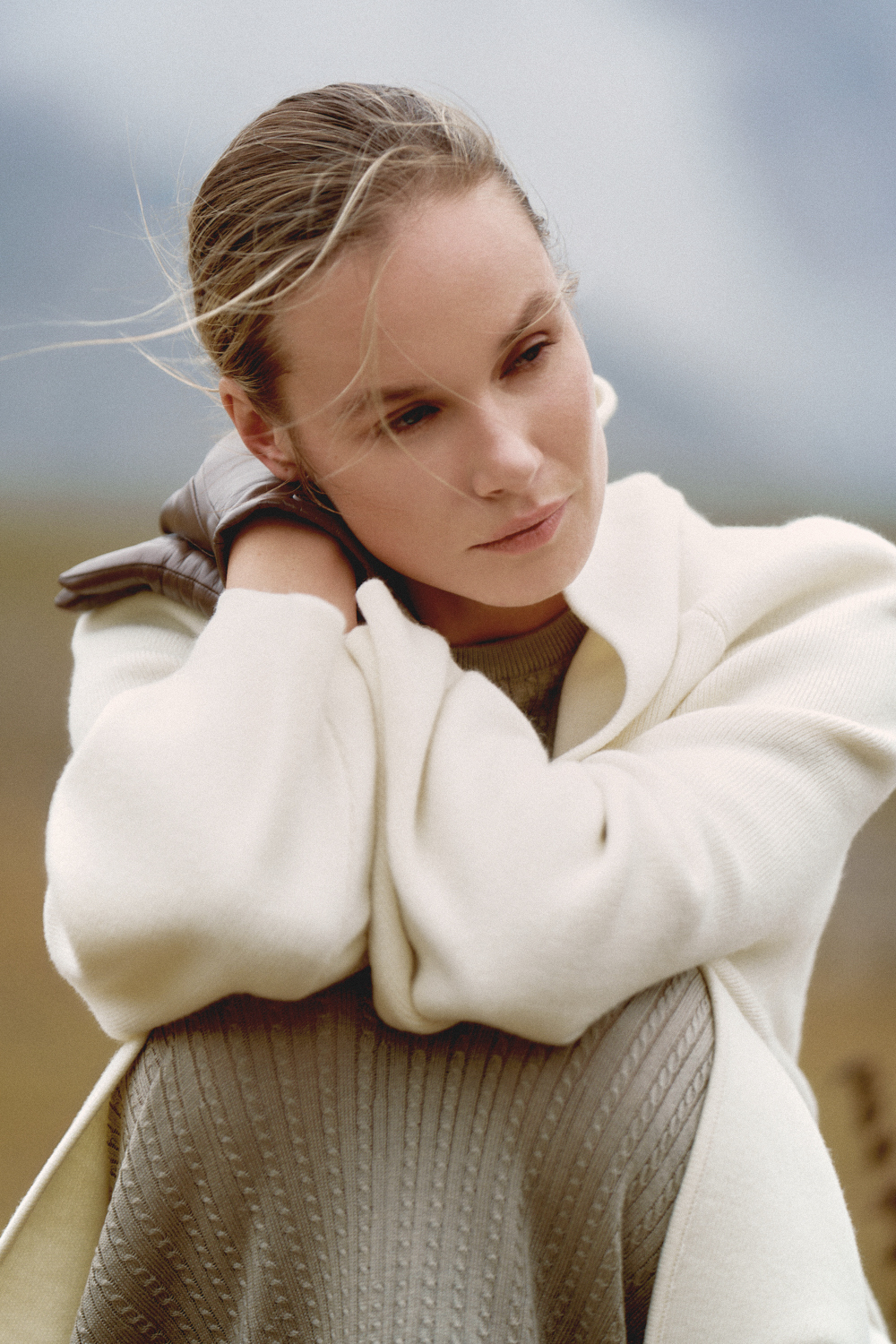 Кардиган-пальто SEVARA, молочный