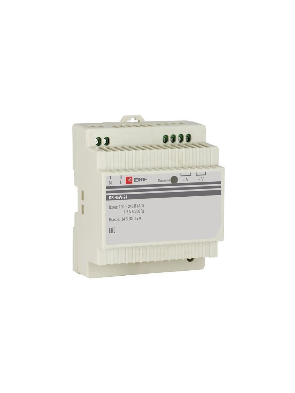 Блок питания 24В DR-45W-24 EKF dr-45w-24