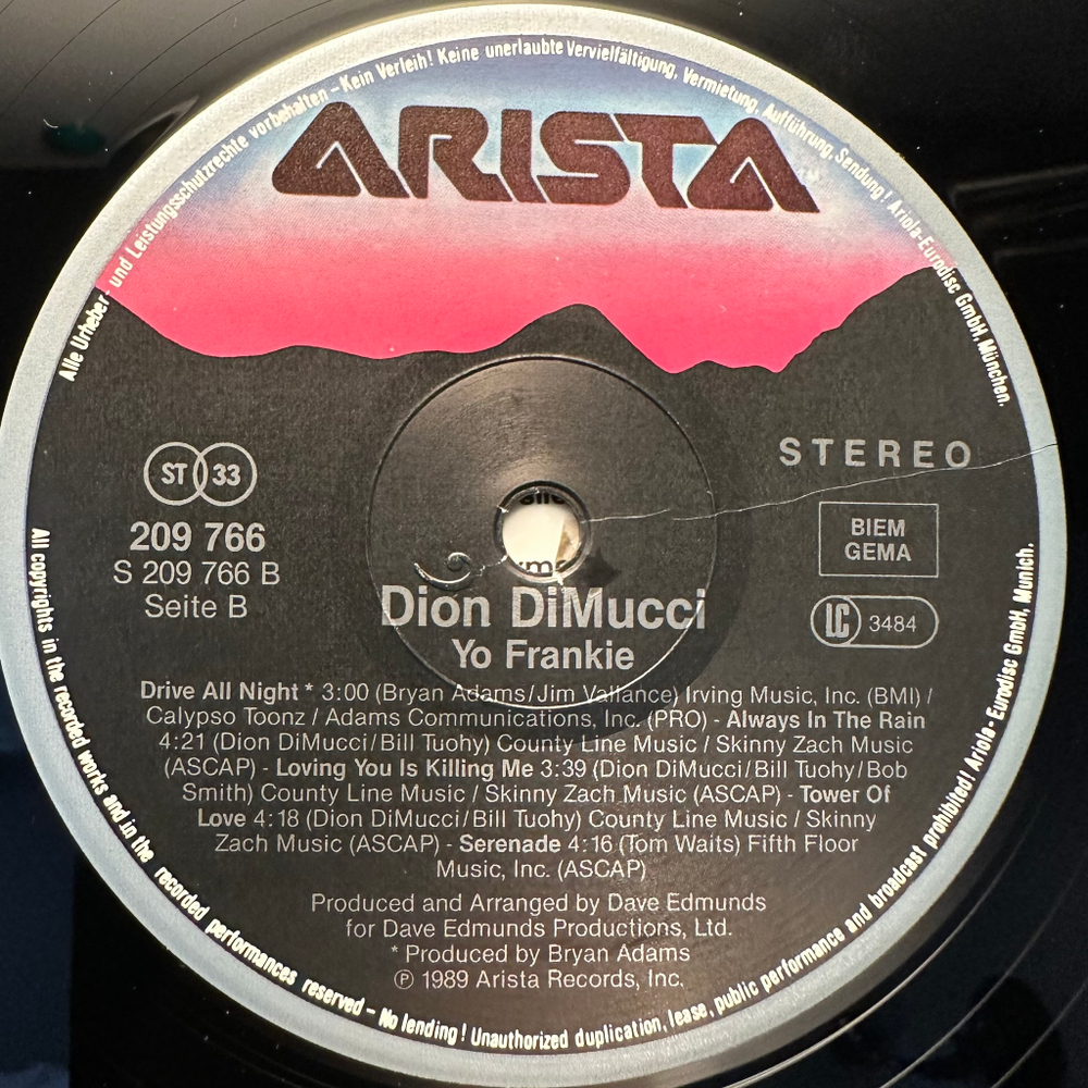 Dion - Yo Frankie (Германия 1989г.)