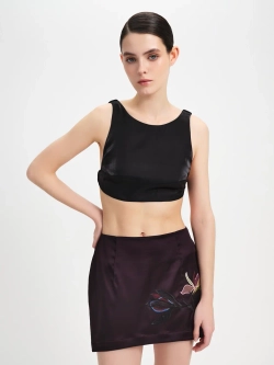 Кроп-топ черный OLA OLA