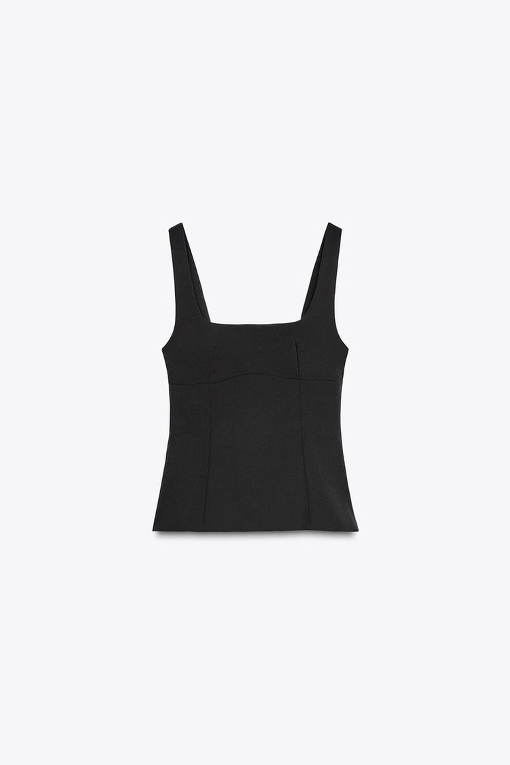 ZARA ТОП С БАНТОМ СЗАДИ, ЧЕРНЫЙ