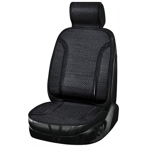 Накидка на сиденье Skyway Summer-05 бамбук с поддержкой спины черная