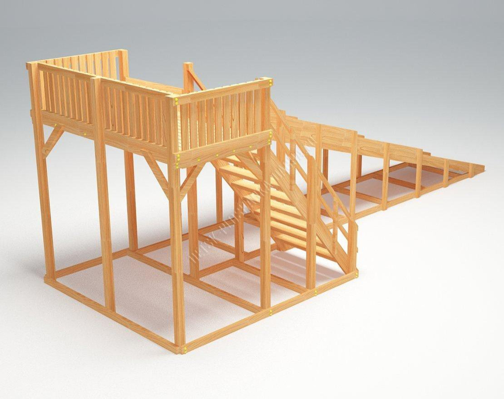 Зимняя горка TORUDA Север wood-6 (скат 7.6 м)
