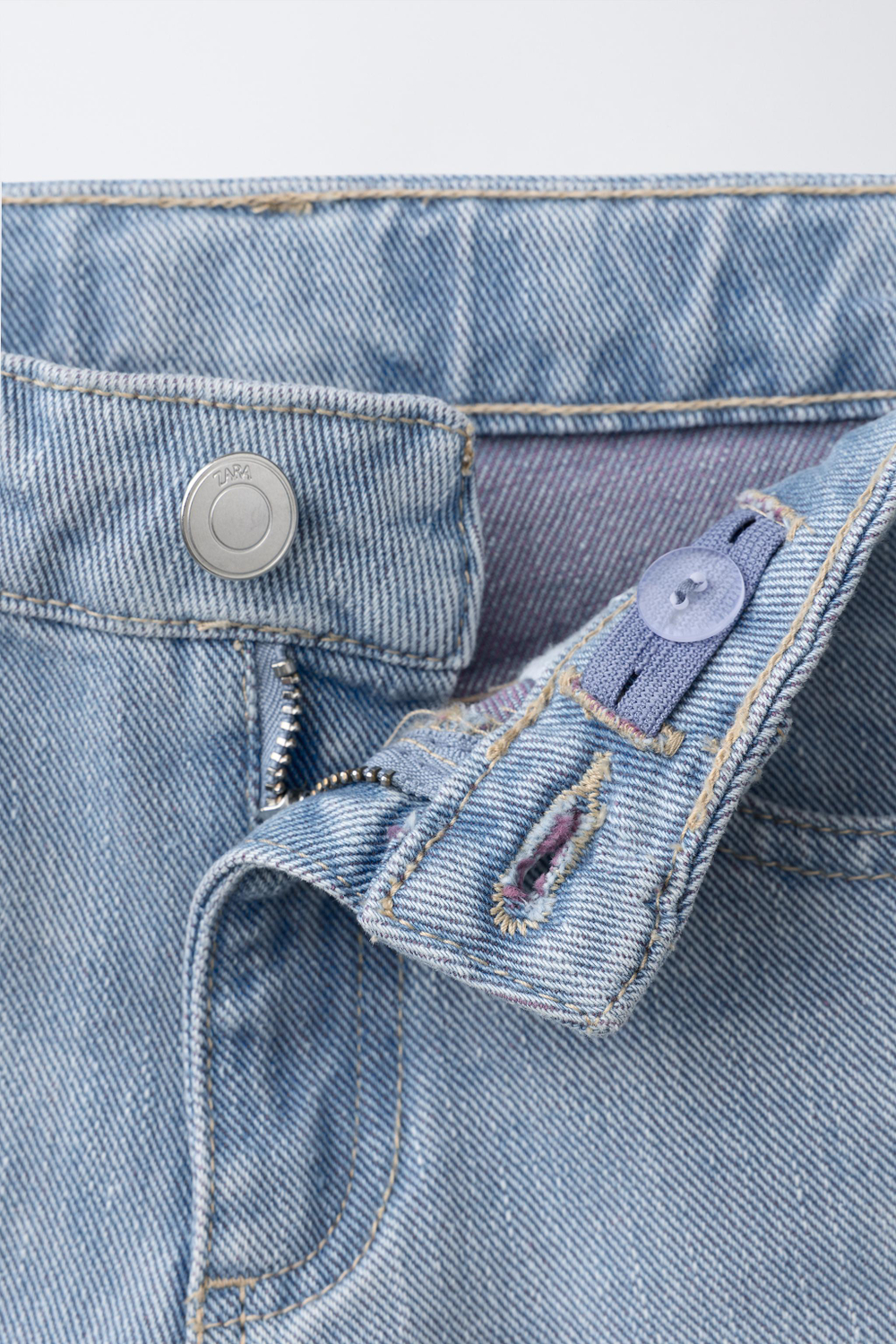 ZARA ДЖИНСЫ STRAIGHT, ВЫЦВЕТШИЙ СИНИЙ