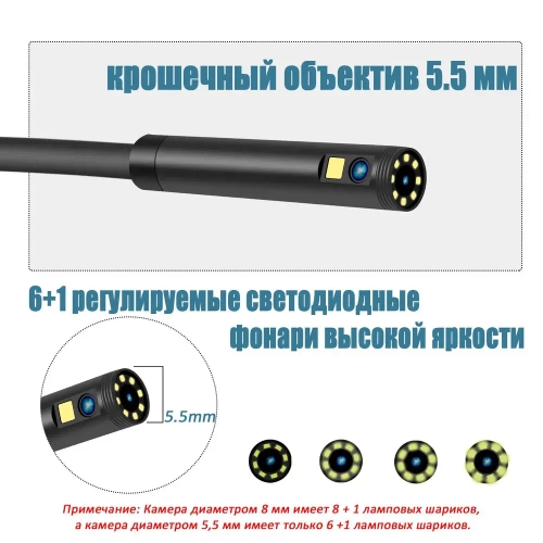 Эндоскоп с экраном/P40/5.5 mm/камера наблюдения/ручной эндоскоп