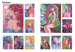 Hachette раскраска по номерам Coloriages mystères -Загадочные раскраски-романтика