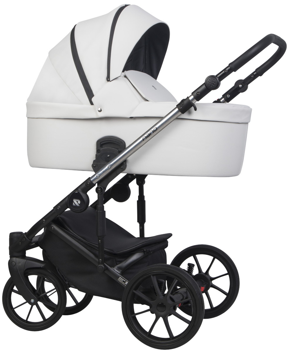 Детская коляска Riko Nano Thermo Ecco 3 в 1 с автокреслом Rant Cruise Black 02 White (белый)