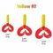 Твистер Helios Credo Double Tail 3,54"/9 см Yellow RT 5шт. (HS-28-038)