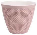 Кашпо для цветов пластиковое 1,6л d-16 см «Ротанг» Бежево-розовый
