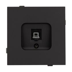 Механизм компьютерной розетки SCT-TENDO-MPC1-SFPL-BK (RJ-45, CAT6) (Arlight, Матовый черный) 054591