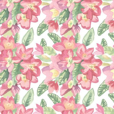 Бесшовный принт с примулами