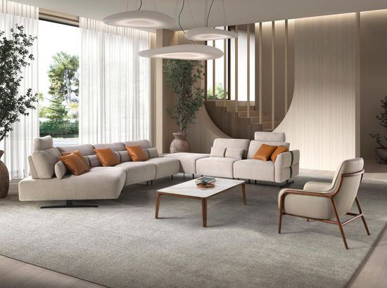 Кресло 5177 из кожи цвета норки