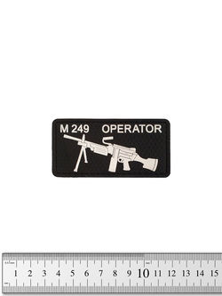 Шеврон M249 Operator PVC. Чёрный