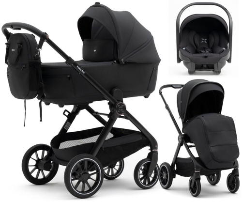 Коляска Agex Prima Pro 3 в 1 с автокреслом i-Team Black APA657 Midnight Grey (Темно-серый)