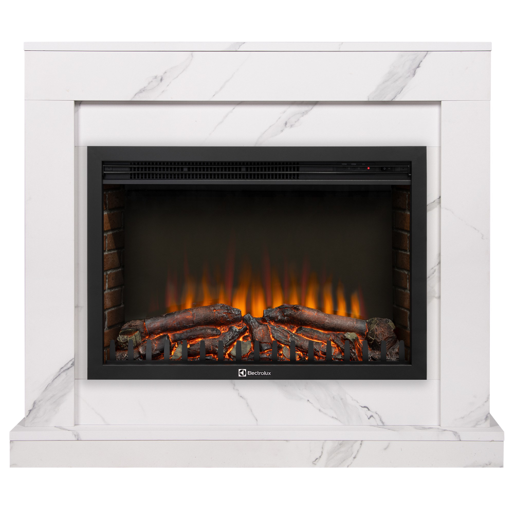 Портал Firelight Simple 25 белый мрамор