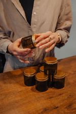 Светло-коричневые банки 120 мл с крышками, 25 шт