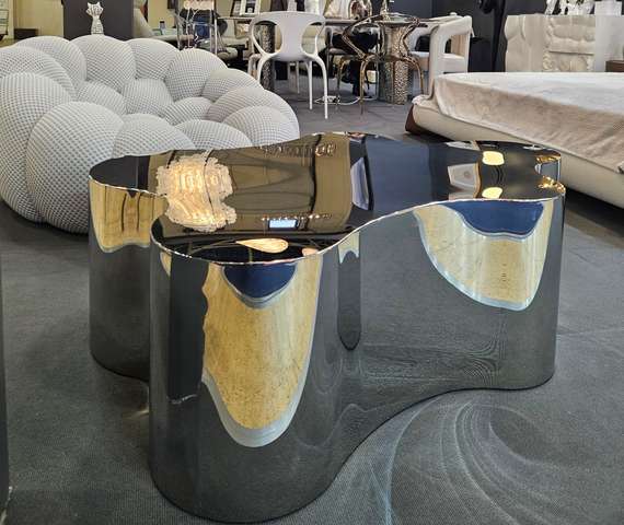 Стол кофейный Sceptre, 116х76 см, полированный металл