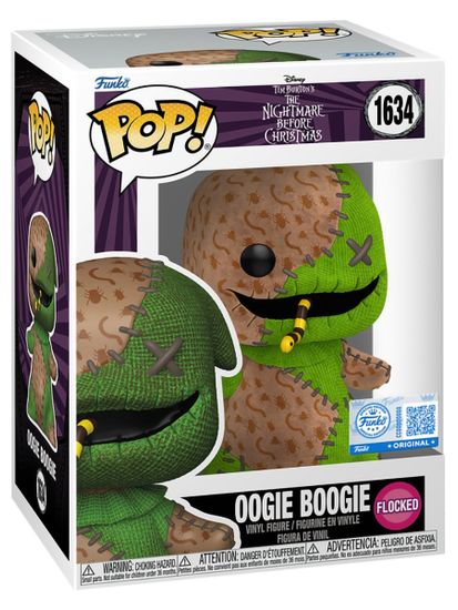 Фигурка Funko POP! Disney TNBC Patchwork Oogie Boogie (FL) (Exc) (1634) 88408 / Фигурка Фанко ПОП! по мотивам мультфильма "Кошмар перед Рождеством", Бугимен