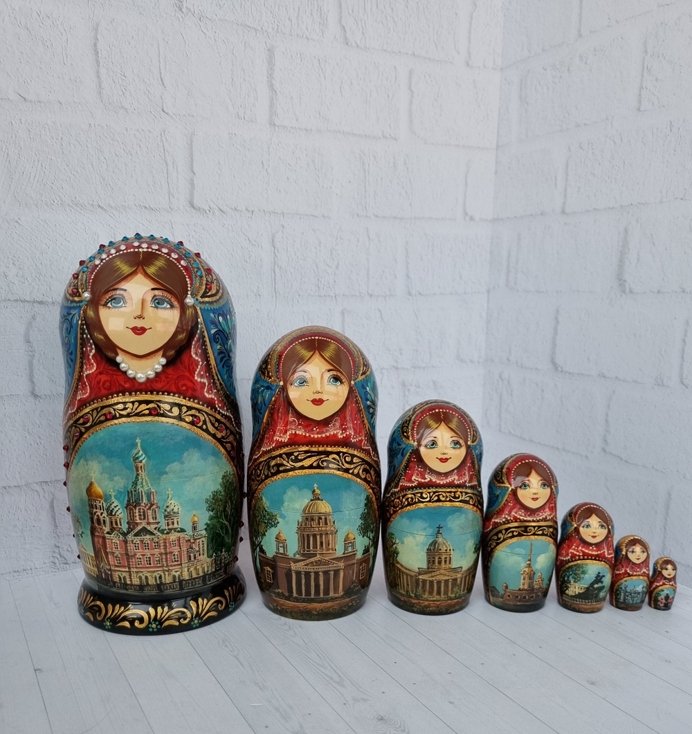 Матрешка "Санкт-Петербург" 7 мест
