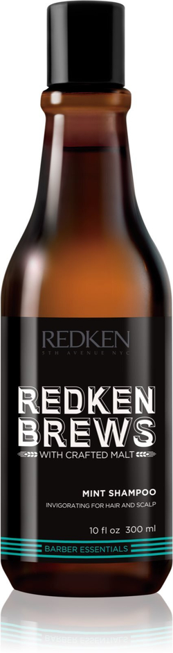 Redken Brews - стимулирующий мятный шампунь для волос и кожи головы /   300  ml  / GTIN 884486336903
