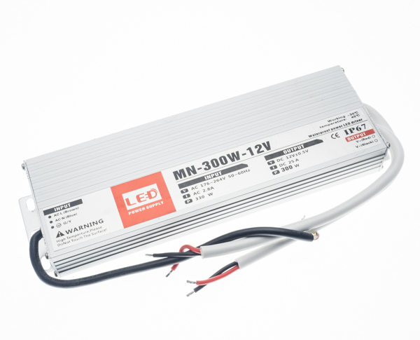 Блок питания 12V 300W  Slim  IP67