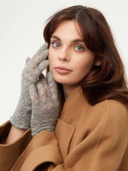 Перчатки ажурные ПЧ237-03 серый