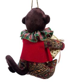 РусКукла RK-738/5 Кукла подвесная «Обезьяна с подарком»