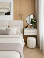 Тумба белая подвесная с фрезеровкой и ящиками 51х43х27