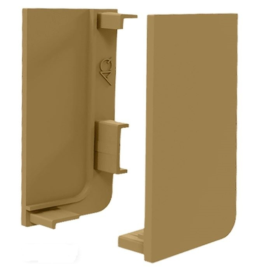 Заглушка глухая правая для горизонт. L-образного профиля Gola-X, золото, AQ