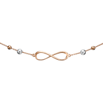 Браслет «Бесконечность» из комбинированного золота