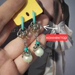 Набор материалов для элементов ажурные коннектор и шапочка, кольчужное плетение МК