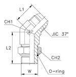 Штуцер FRA45 JIC 1.1/16" UNF1.1/16"