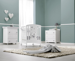 Пеленальный комод Erbesi Tato белый/серый