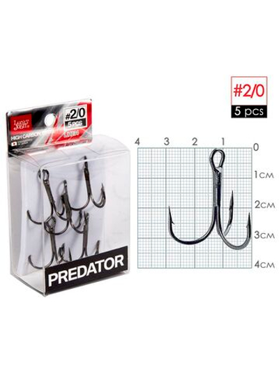 Крючки-тройники Lucky John PREDATOR серии LJH234 размер 002/0 (упк.5шт.)