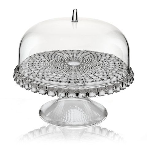 Блюдо для торта с крышкой, tiffany, ?30 см, серое