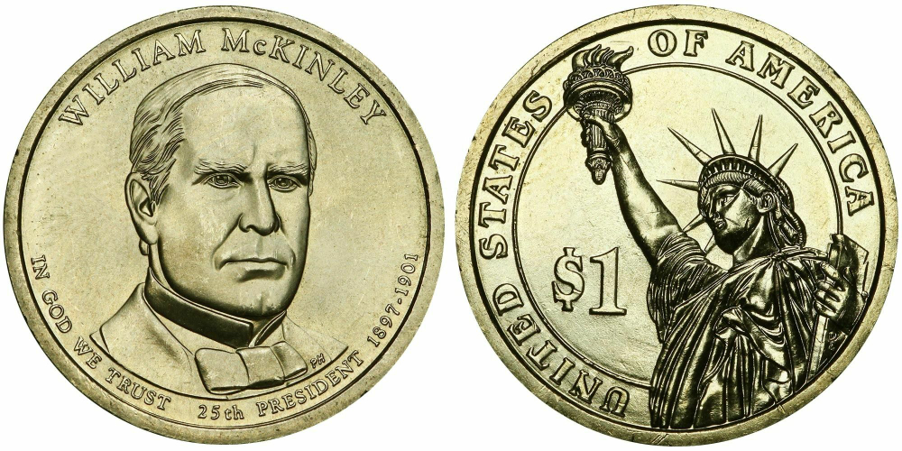 США 1 доллар 2013 Президент 25 - Уильям Мак-Кинли (1897–1901)
