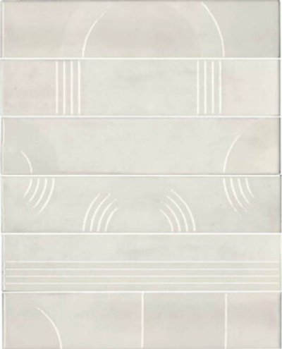 Панно Мажорель белый глянцевый (из 6 частей 6х28.5) (KMP3STA001RN6X)